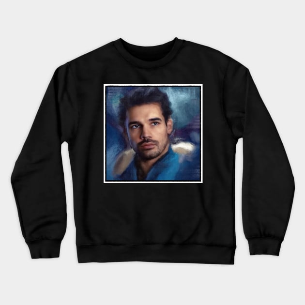 The Captain of Screaming Firehawks Portrait Crewneck Sweatshirt by OrionLodubyal